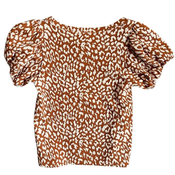 Free People No Type Square Neckline Balloon Sleeve Tee - Picture 2 of 10